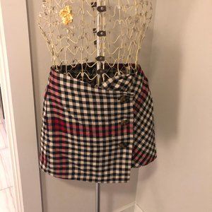 cute 2 layered platted mini skirt